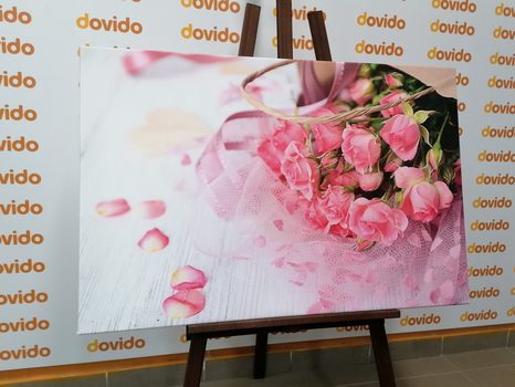 OBRAZ KYTICE RŮŽOVÝCH RŮŽÍ - OBRAZY ZÁTIŠÍ - OBRAZY