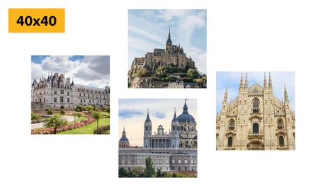 SET OBRAZŮ HISTORICKÉ PAMÁTKY - SESTAVY OBRAZŮ - OBRAZY