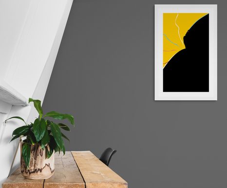 POSTER MIT PASSEPARTOUT ABSTRAKTION DES WEIBLICHEN KÖRPERS - MOTIVE AUS UNSERER WERKSTATT - POSTER