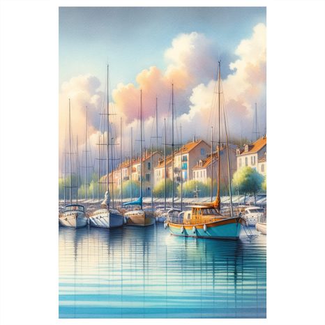 WANDBILD SEGELBOOT IM MORGENLICHT - BILDER MEER UND STRAND - BILDER