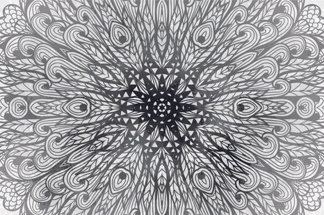 CARTA DA PARATI AUTOADESIVA – ORNAMENTO ETNICO UNICO IN BIANCO E NERO - CARTA DA PARATI AUTOADESIVE - CARTA DA PARATI