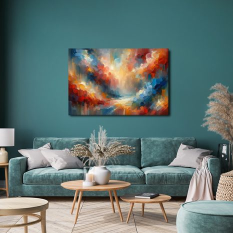 OBRAZ TANEC TEPLÝCH TÓNŮ - ABSTRAKTNÍ OBRAZY - OBRAZY