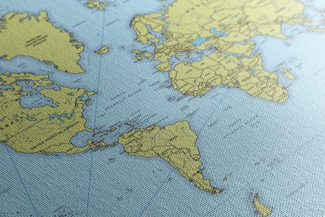 OBRAZ NA KORKU STYLOVÁ MAPA S KOMPASEM - OBRAZY NA KORKU - OBRAZY