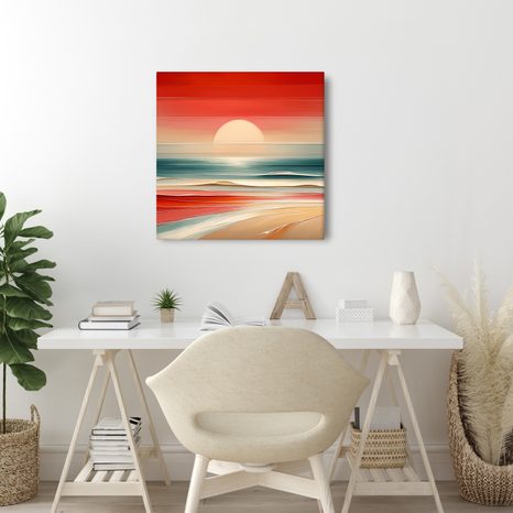 OBRAZ TEPLÝCH ODTIEŇOV MORA A OBLOHY - OBRAZY MORE A PLÁŽ - OBRAZY