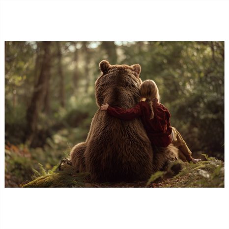 OBRAZ PŘÁTELSTVÍ V LESE - OBRAZY MEDVĚDI - OBRAZY