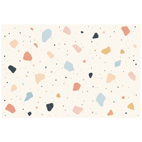 FOTÓTAPÉTA PASZTELL TERRAZZO FORMÁK - TAPÉTÁK GYEREKEKNEK - TAPÉTÁK