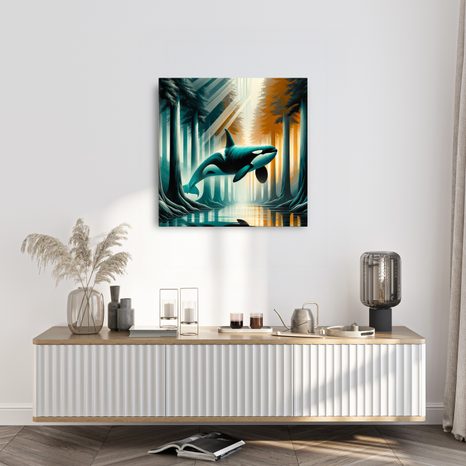 OBRAZ ZÁŘÍCÍ LES A KOSATKA - OBRAZY PODMOŘSKÝ SVĚT - OBRAZY