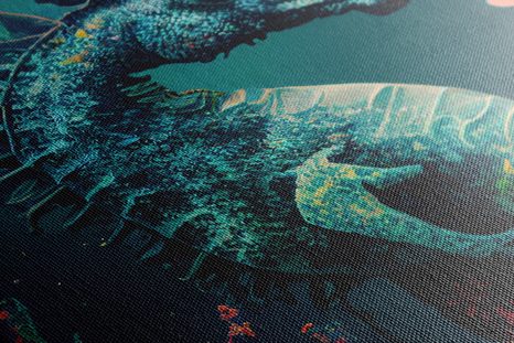 STAMPA SU TELA – CAVALLUCCIO MARINO SURREALISTA - QUADRI DEL MONDO SOTTOMARINO - STAMPE E QUADRI