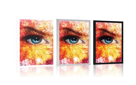 POSTER – OCCHI BLU CON ELEMENTI ASTRATTI - LE PERSONE - POSTER