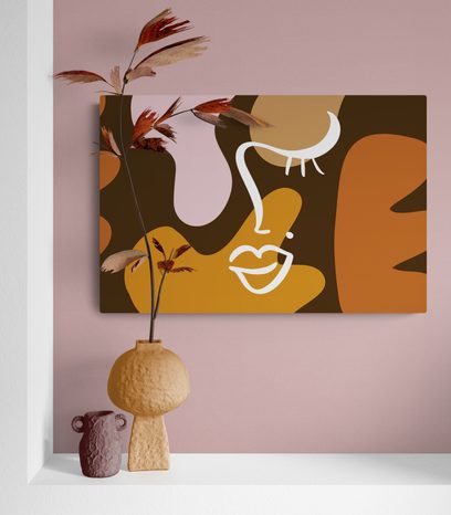 WANDBILD GESICHTSZÜGE EINER FRAU IN MODERNEM DESIGN - BILDER VON MENSCHEN - BILDER