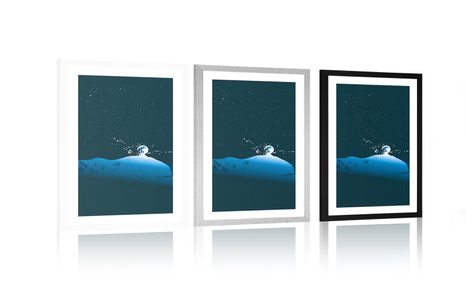 PLAKÁT S PASPARTOU KOUZELNÁ OBLOHA - MOTIVY Z NAŠÍ DÍLNY - PLAKÁTY