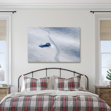 OBRAZ ZASNĚŽENÁ KRAJINA S CHALOUPKOU - VÁNOČNÍ A ZIMNÍ OBRAZY - OBRAZY