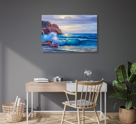 WANDBILD MORGEN AM MEER - BILDER VON NATUR UND LANDSCHAFT - BILDER