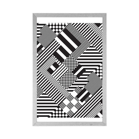 POSTER ELEGANT PATTERNS IN A UNIQUE DESIGN - BLACK AND WHITE - POSTERS