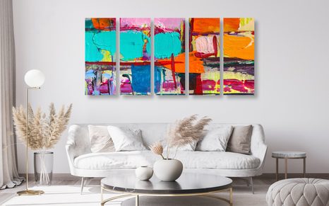 5-RÉSZES KÉP ABSZTRAKT DIZÁJN MŰVÉSZETE - ABSZTRAKT KÉPEK - KÉPEK
