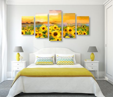 5-DELNA SLIKA SONČNIČNO POLJE - SLIKE NARAVE IN POKRAJINE - SLIKE