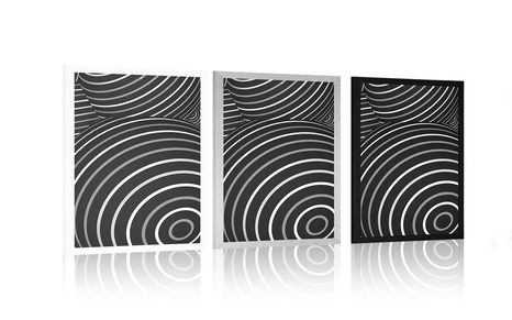 POSTER – SFERE IN BIANCO E NERO - NERO E BIANCO - POSTER