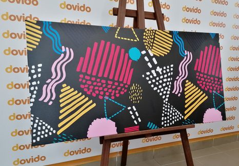 OBRAZ MODERNÍ MEMPHIS VZOR - POP ART OBRAZY - OBRAZY