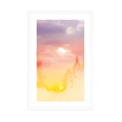 POSTER MIT PASSEPARTOUT ZARTE KONTUREN DES WALDES - MOTIVE AUS UNSERER WERKSTATT - POSTER