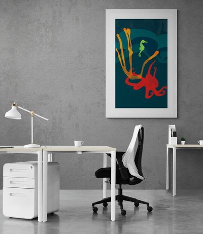 POSTER MIT PASSEPARTOUT LEBEN UNTER WASSER - MOTIVE AUS UNSERER WERKSTATT - POSTER