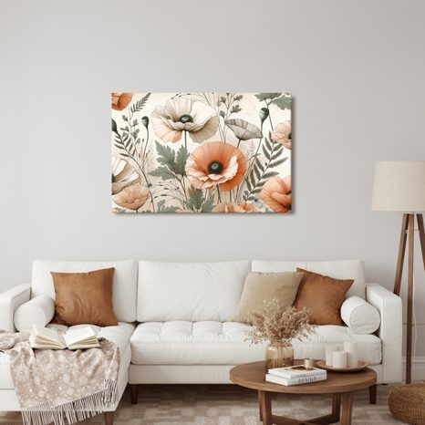 OBRAZ POLE PLNÉ VLČÍCH MÁKŮ - OBRAZY MÁK - OBRAZY