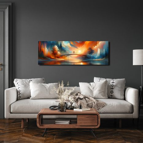 OBRAZ MOST V ZÁŘI ZAPADAJÍCÍHO SLUNCE - ΠΊΝΑΚΕΣ ΑΝΑΤΟΛΉ ΚΑΙ ΔΎΣΗ ΤΟΥ ΗΛΊΟΥ - ΠΊΝΑΚΕΣ