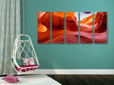 5-DÍLNÝ OBRAZ KAŇON V ARIZONĚ - OBRAZY PŘÍRODY A KRAJINY - OBRAZY