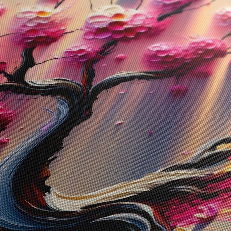 WANDBILD ROSA LEBENSBAUM - BILDER BÄUME DES LEBENS - BILDER