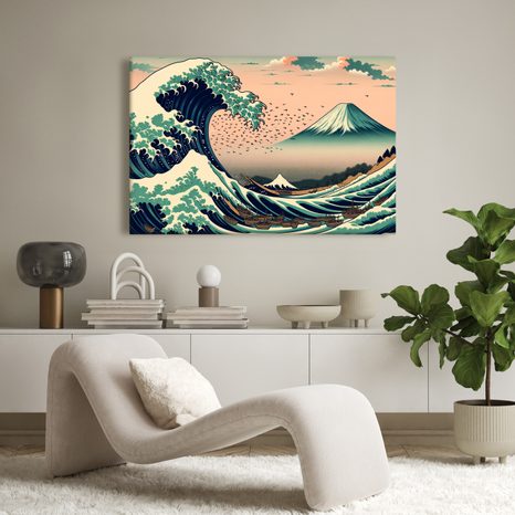 WANDBILD GROSSE WELLE AN DER KÜSTE - WANDBILDER NACH MOTIV - BILDER