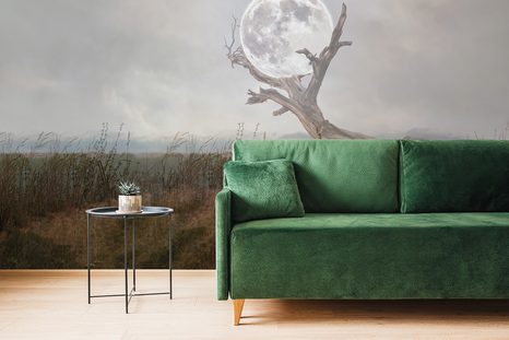 SELBSTKLEBENDE TAPETE MOND IN DEN ARMEN DER NATUR - SELBSTKLEBENDE TAPETEN - TAPETEN