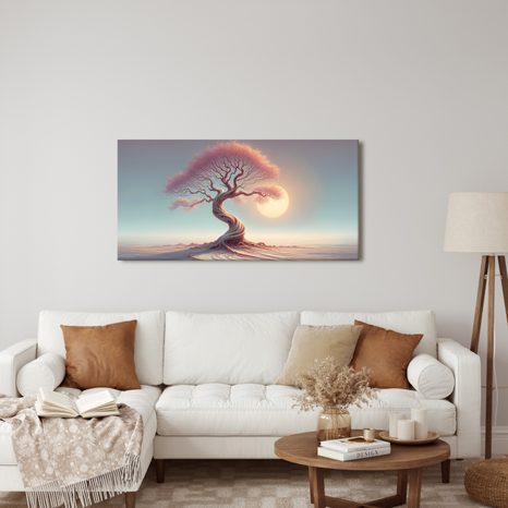 OBRAZ STROM ŽIVOTA V RŮŽOVÉM SVĚTLE - OBRAZY STROMY ŽIVOTA - OBRAZY