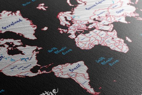 QUADRO IN SUGHERO – MAPPA DEL MONDO UNICA - QUADRI SU SUGHERO - STAMPE E QUADRI