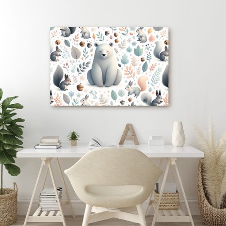 WANDBILD WALDTIERE FÜR KINDER - KINDERBILDER TIERE - BILDER