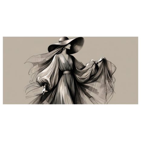 OBRAZ MÓDNÍ SILUETA ŽENY - OBRAZY ŽENY - OBRAZY