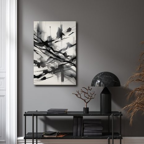 WANDBILD DYNAMISCHE PINSELSTRICHE - BILDER MIT LIEBESMOTIVEN - BILDER