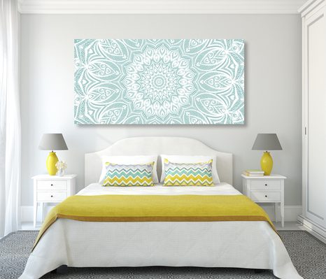 KÉP MANDALA HARMÓNIA KÉK ALAPON - FENG SHUI KÉPEK - KÉPEK