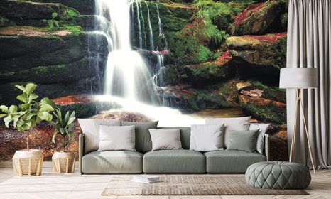 CARTA DA PARATI – CASCATA NEL BOSCO - CARTA DA PARATI NATURA - CARTA DA PARATI