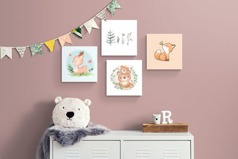 SET OBRAZŮ ROZTOMILÉ ZVÍŘÁTKA - SESTAVY OBRAZŮ - OBRAZY