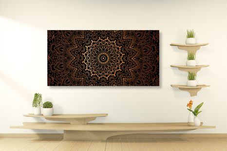 OBRAZ VINTAGE MANDALA V INDICKÉM STYLU - OBRAZY FENG SHUI - OBRAZY