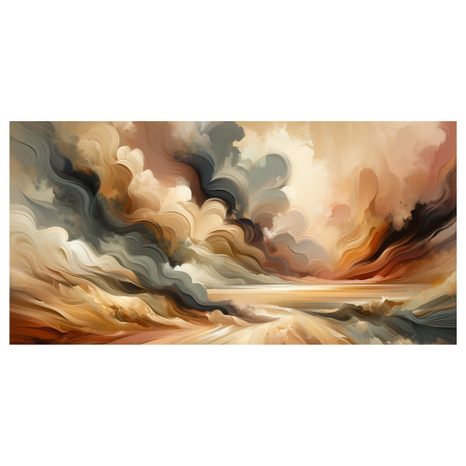 WANDBILD WIRBELNDE WOLKEN BEIM SONNENUNTERGANG - WANDBILDER ABSTRAKTE FORMEN - BILDER