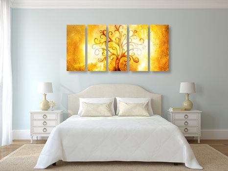 5-DÍLNÝ OBRAZ STROM ŽIVOTA - OBRAZY STROMY ŽIVOTA - OBRAZY