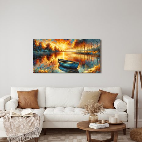OBRAZ SLUNEČNÍ ZÁŘE NA VODĚ - OBRAZY JEZERA - OBRAZY