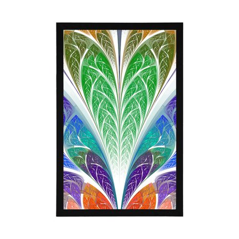 PLAKÁT ABSTRAKCE BAREVNÉHO SKLA - ABSTRAKTNÍ A VZOROVANÉ - PLAKÁTY