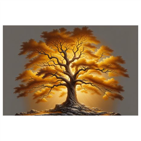 WANDBILD LEUCHTENDER LEBENSBAUM - BILDER BÄUME DES LEBENS - BILDER