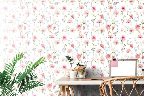 SELBSTKLEBENDE TAPETE ROMANTISCHE BLUMEN - SELBSTKLEBENDE TAPETEN - TAPETEN