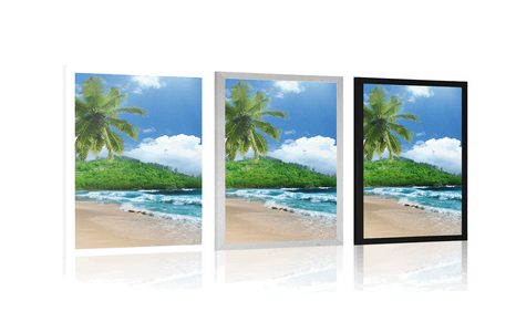 POSTER BEAUTIFUL BEACH ON THE ISLAND OF SEYCHELLES - NATURE - POSTERS