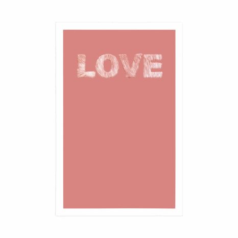 PLAKÁT S JEDNODUCHÝM NÁPISEM LOVE - MOTIVY Z NAŠÍ DÍLNY - PLAKÁTY