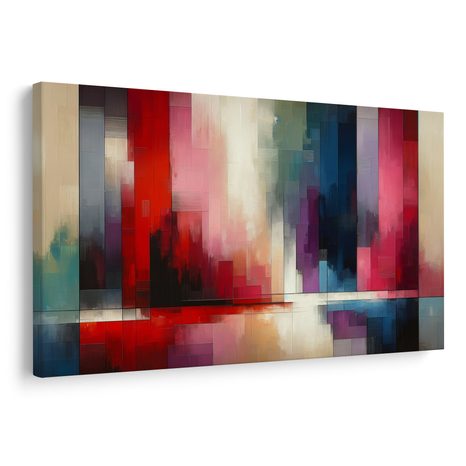 OBRAZ BAREVNÁ HARMONIE V MLZE - OBRAZY ABSTRAKTNÍ TVARY - OBRAZY