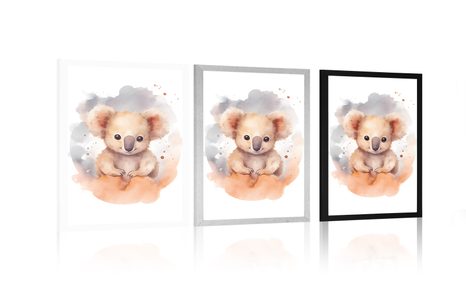 PLAKÁT ZASNĚNÁ KOALA - ZASNĚNÁ ZVÍŘÁTKA - PLAKÁTY