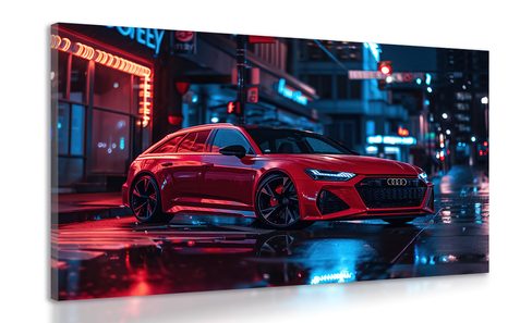 FOTO OP CANVAS RODE AUDI - RS6 LEGACY EDITION - SCHILDERIJEN - MEGA UITVERKOOP TOT 70% 🔥